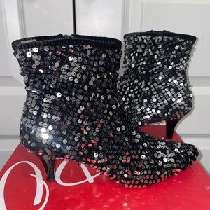 Sequin Booties